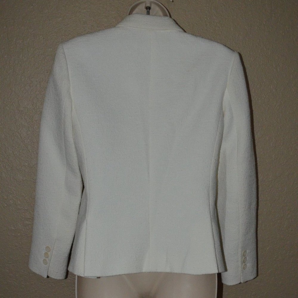 Sz 4 Theory White Texturedsingle Button Jacket Bl… - image 5